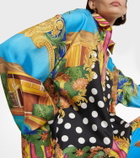 Versace Medusa Palm Springs tie-front silk blouse