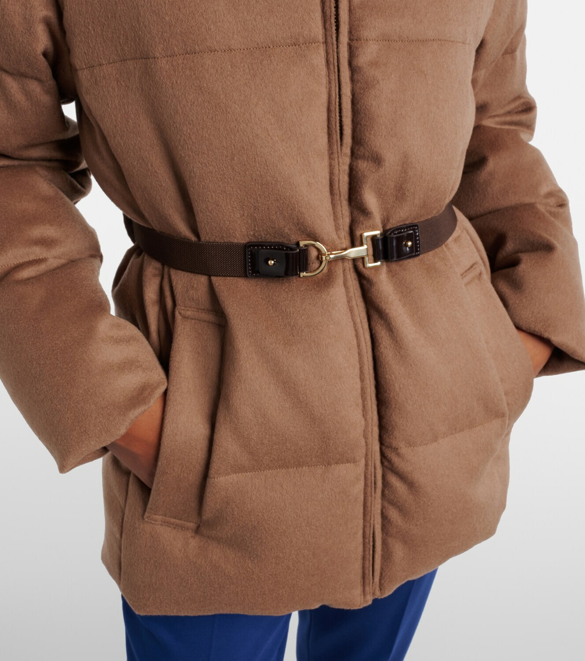 Max Mara The Cube Corona camel hair puffer jacket