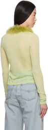 Blumarine Green Knitted Cardigan