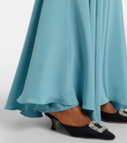 Rodarte Bow-detail silk satin maxi dress