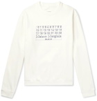 Maison Margiela - Logo-Embroidered Loopback Cotton-Jersey Sweatshirt - White