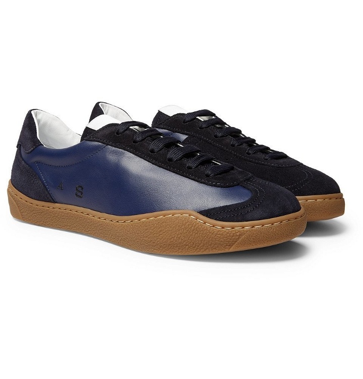 Photo: Acne Studios - Lars Suede and Leather Sneakers - Men - Navy
