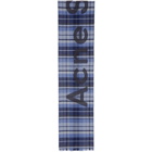 Acne Studios Blue Plaid Victoria Scarf