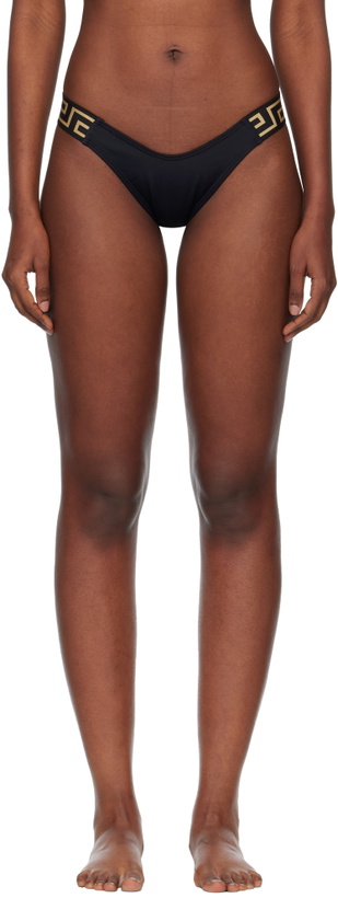Photo: Versace Black Jacquard Bikini Bottom
