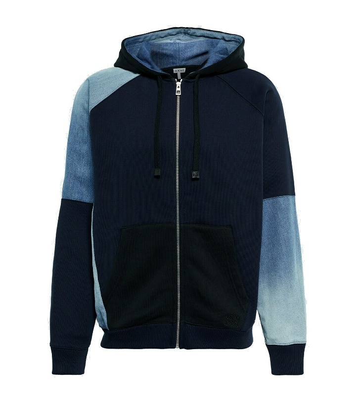 Photo: Loewe - Patchwork zipped cotton hoodie