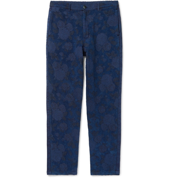 Photo: Blue Blue Japan - Indigo-Dyed Cotton-Blend Trousers - Blue