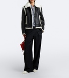Loewe Shearling-trimmed leather jacket