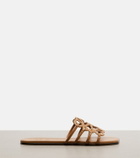 Loewe Paula's Ibiza Petal Anagram leather slides