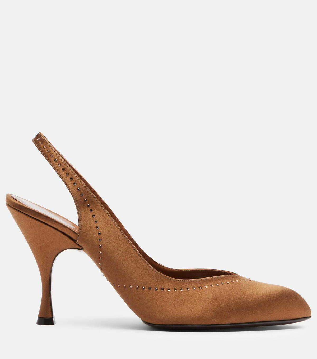 Herbert Levine Star Dust 85 embellished satin slingback pumps