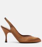 Herbert Levine Star Dust 85 embellished satin slingback pumps