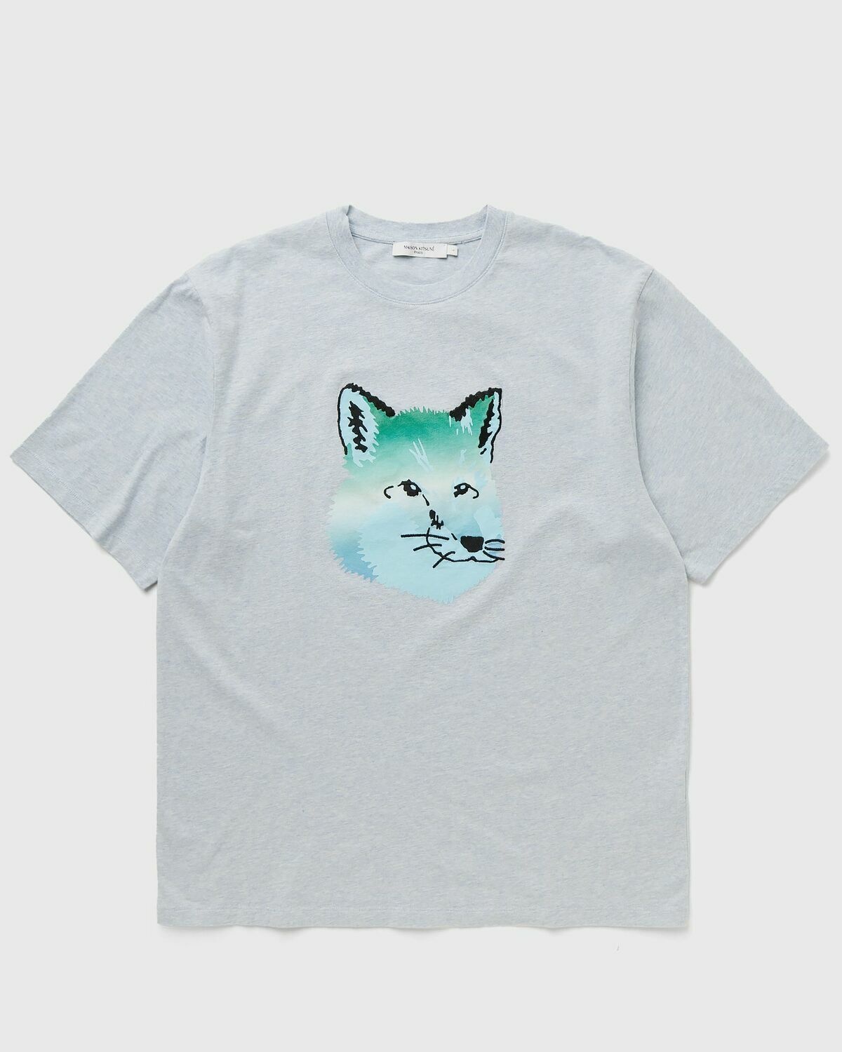Maison Kitsune Vibrant Fox Head Easy Tee Shirt Grey - Mens