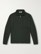 Inis Meáin - Wool and Linen-Blend Zip-Up Cardigan - Green