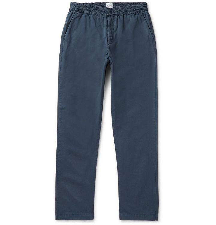 Photo: Sunspel - Navy Garment-Dyed Cotton-Twill Drawstring Trousers - Men - Navy