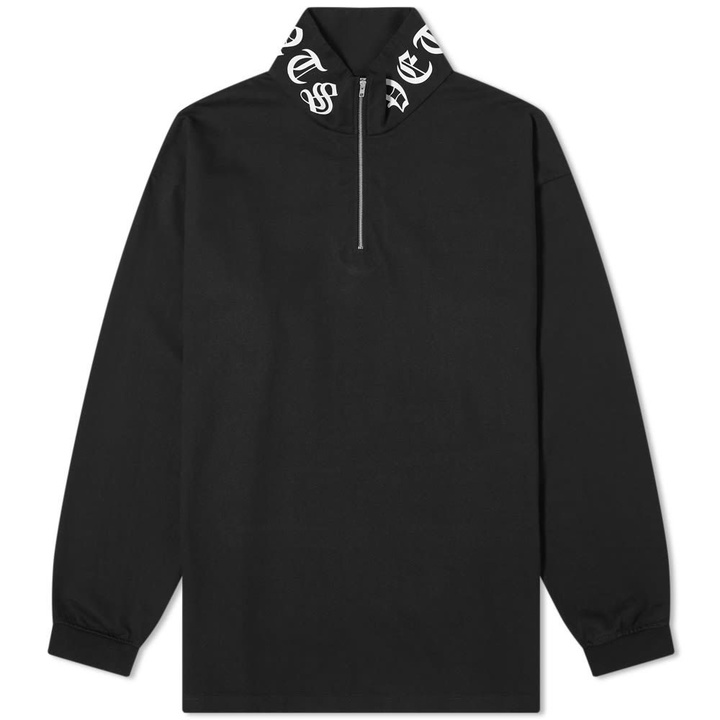 Photo: VETEMENTS Oversized Gothic Logo Zip Turtleneck