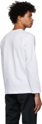 COMME des GARÇONS PLAY White & Red Multi Logo Long Sleeve T-Shirt