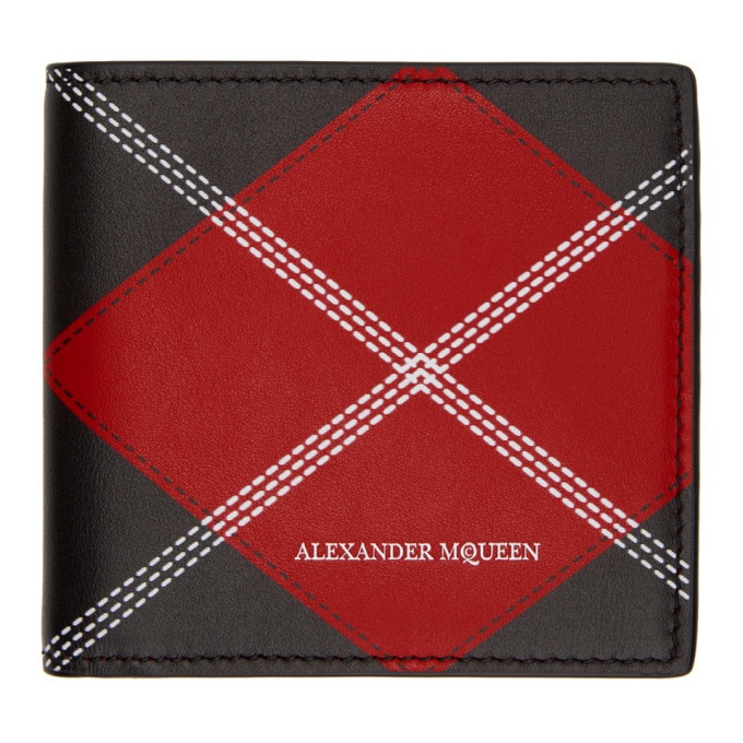 Photo: Alexander McQueen Red and Black Argyle Wallet