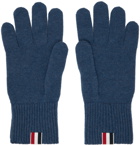 Thom Browne Blue Stripe Gloves