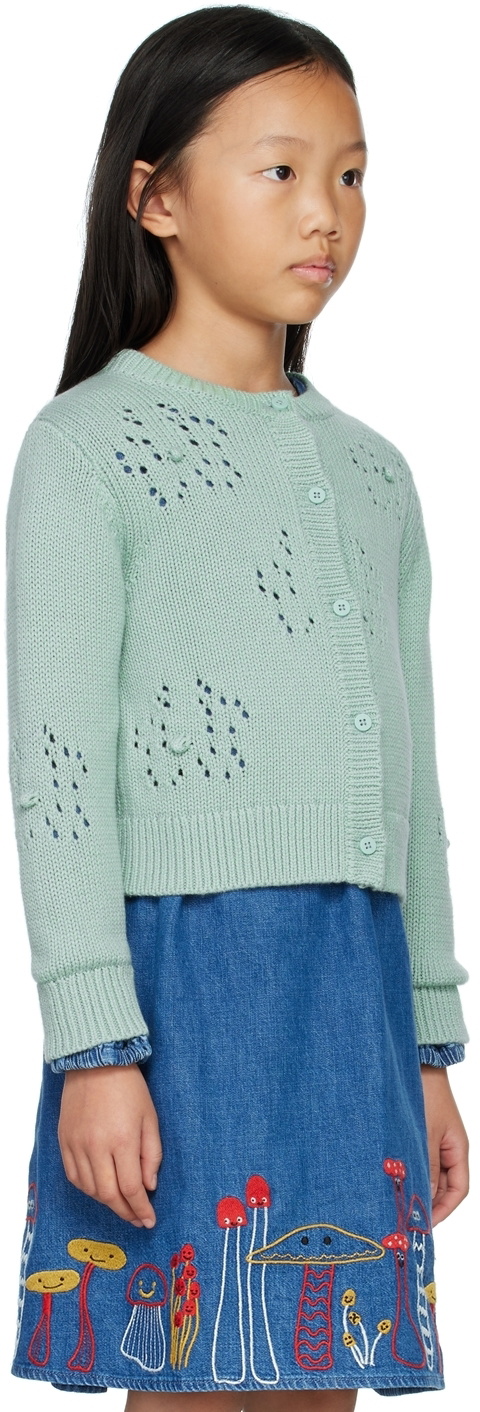 Stella McCartney Kids Blue Round Neck Cardigan