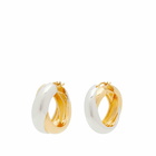 Missoma Women's x Lucy Williams Chunky Entwine Medium Hoop Earrings in Gold/Silver 