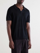 Onia - Merino Wool Polo Shirt - Black