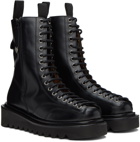 Toga Virilis Black Lace-Up Boots