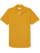 Orlebar Brown - Hugh Cotton-Terry Polo Shirt - Yellow