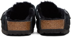 Birkenstock Black Regular Boston Shearling Loafers