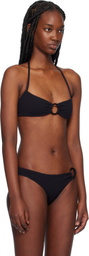 Matteau Black Bandeau Ring Bikini Top