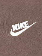 Nike - NSW Club Logo-Embroidered Cotton-Blend Jersey Sweatshirt - Brown