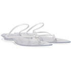 ALAÏA White Invisible Thong Sandals