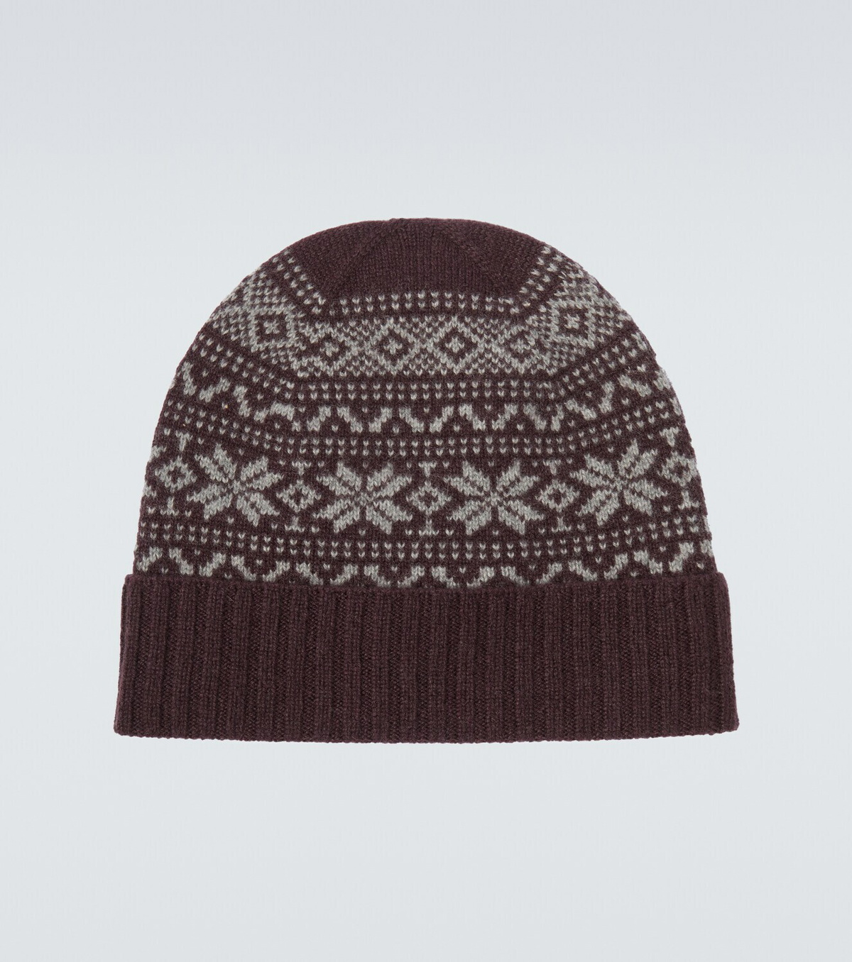 Eleventy Fair Isle intarsia cashmere beanie