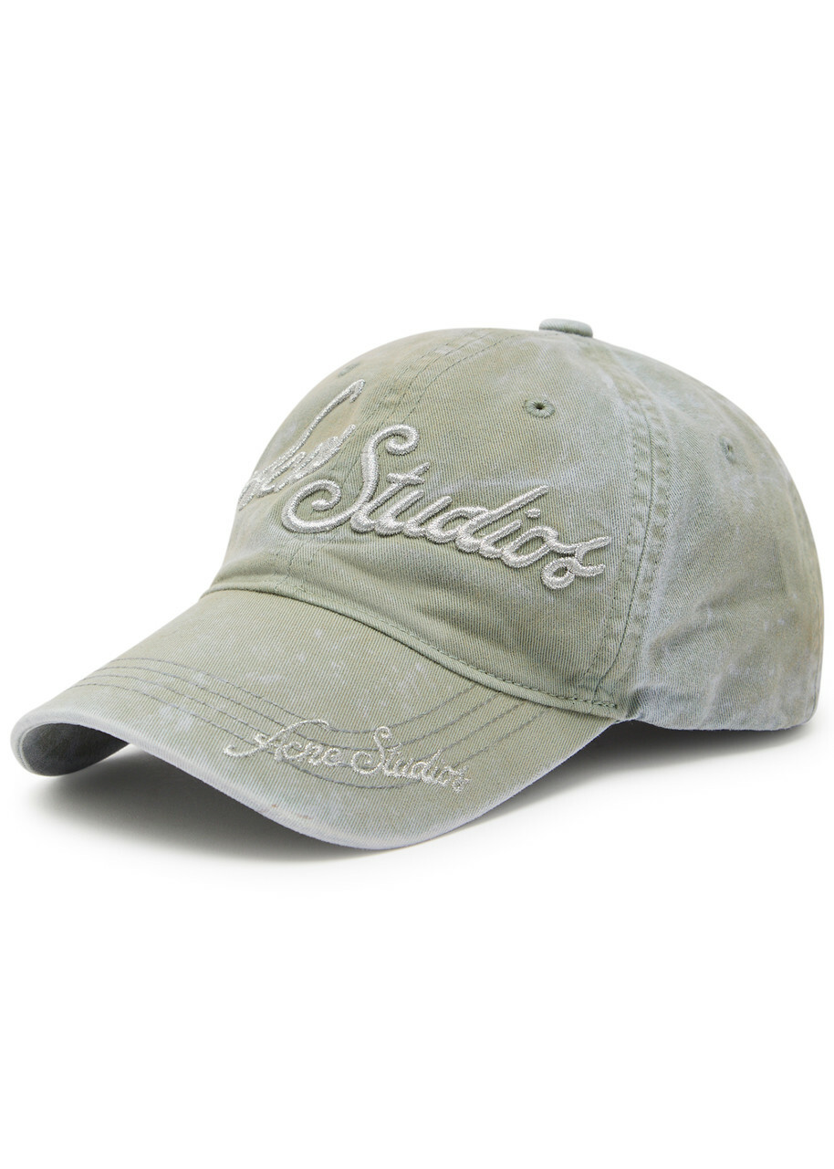Acne Studios Logo-embroidered Cotton cap - Grey - One Size