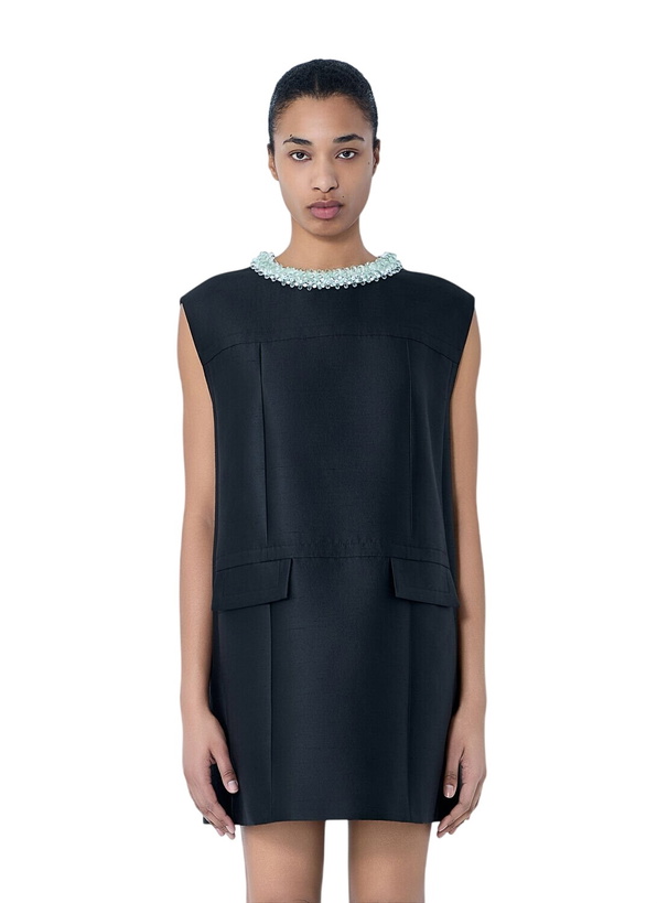 Photo: Prada Embellished Neckline Sleeveless Dress