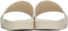 Palm Angels Beige Classic Logo Pool Slides