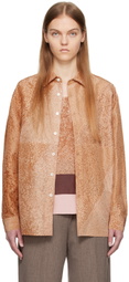UMBER POSTPAST Orange Hand-Dyed Shirt