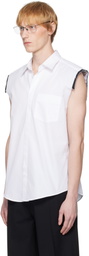 ALAINPAUL White Layered Shoulder Shirt