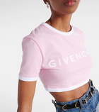 Givenchy Logo cotton-blend jersey cropped T-shirt