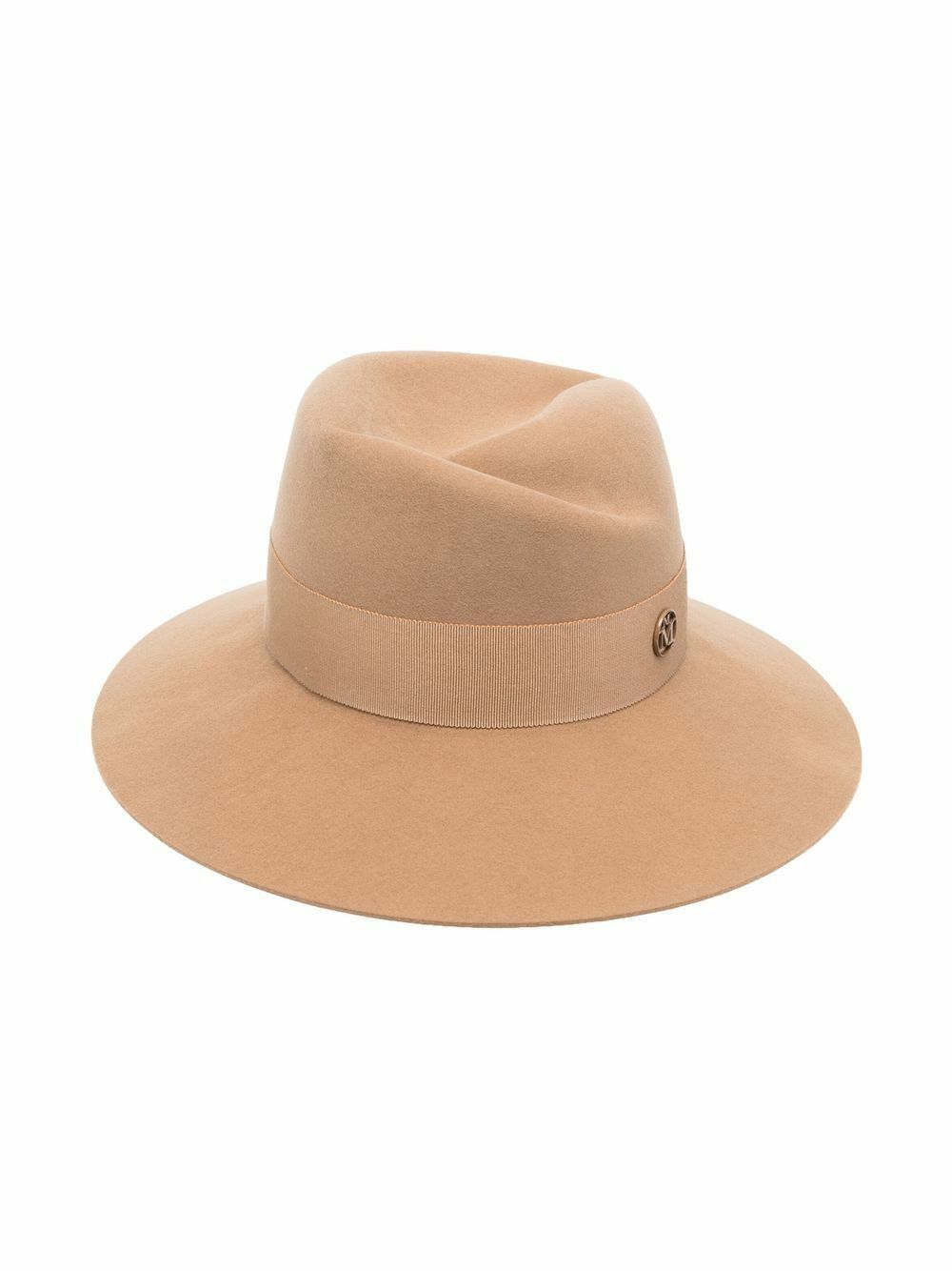 Maison Michel Neutral Virginie Logo Fedora Hat