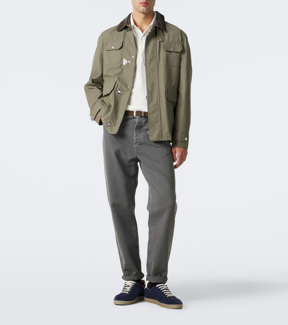 Brunello Cucinelli Logo cotton piqué polo shirt