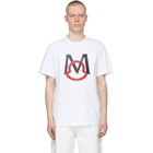 Moncler White Rubberized Print T-Shirt