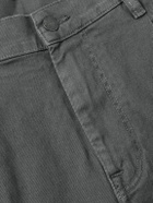 Corridor - Straight-Leg Pleated Garment-Dyed Cotton-Blend Twill Shorts - Gray