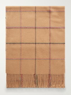 Paul Smith - Checked Wool and Cashmere-Blend Scarf - Brown