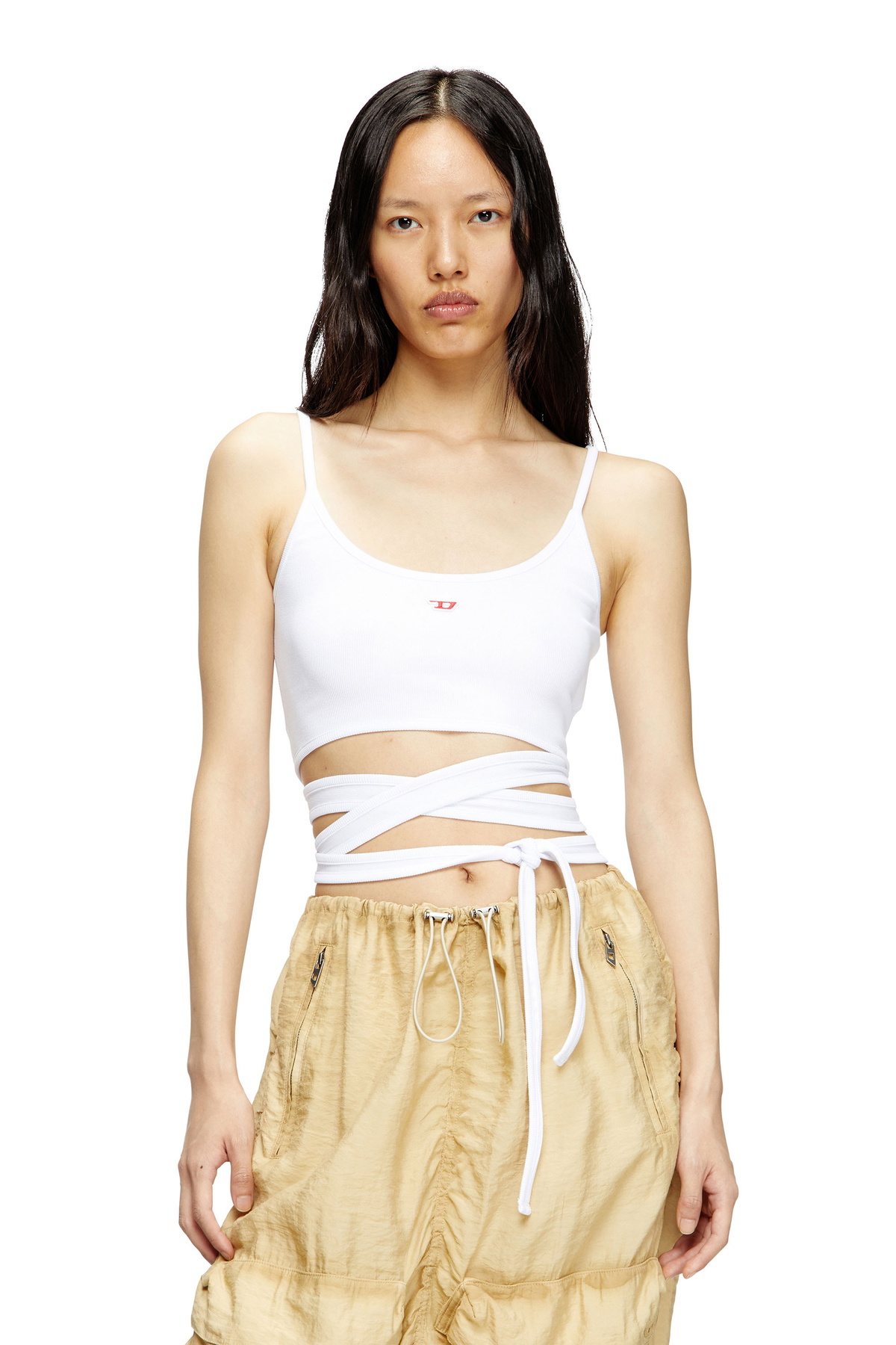 Diesel Vest top with wrap ties - T-Shirts Womens in White