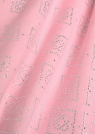Casablanca Crystal-embellished Merino Wool Polo Shirt Pink