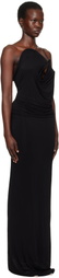 Christopher Esber Black Wave Coil Maxi Dress