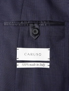 Caruso - Prince of Wales Checked Wool Suit Jacket - Blue