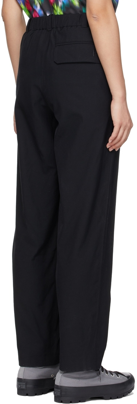 Kenzo Black Soft Tailored Carrot Trousers Kenzo