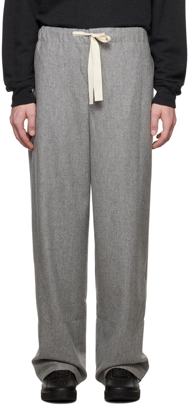 Photo: Jil Sander Gray Drawstring Trousers