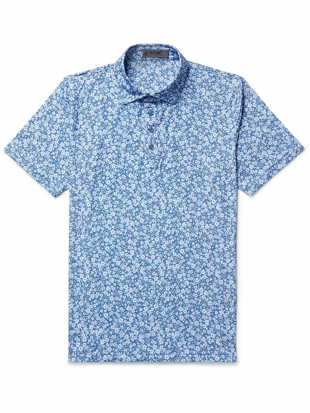 Photo: G/FORE - Floral-Print Stretch-Jersey Golf Polo Shirt - Blue