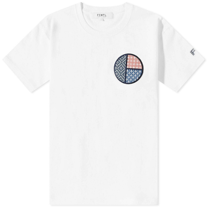 Photo: FDMTL Men's Circle Patch T-Shirt in White
